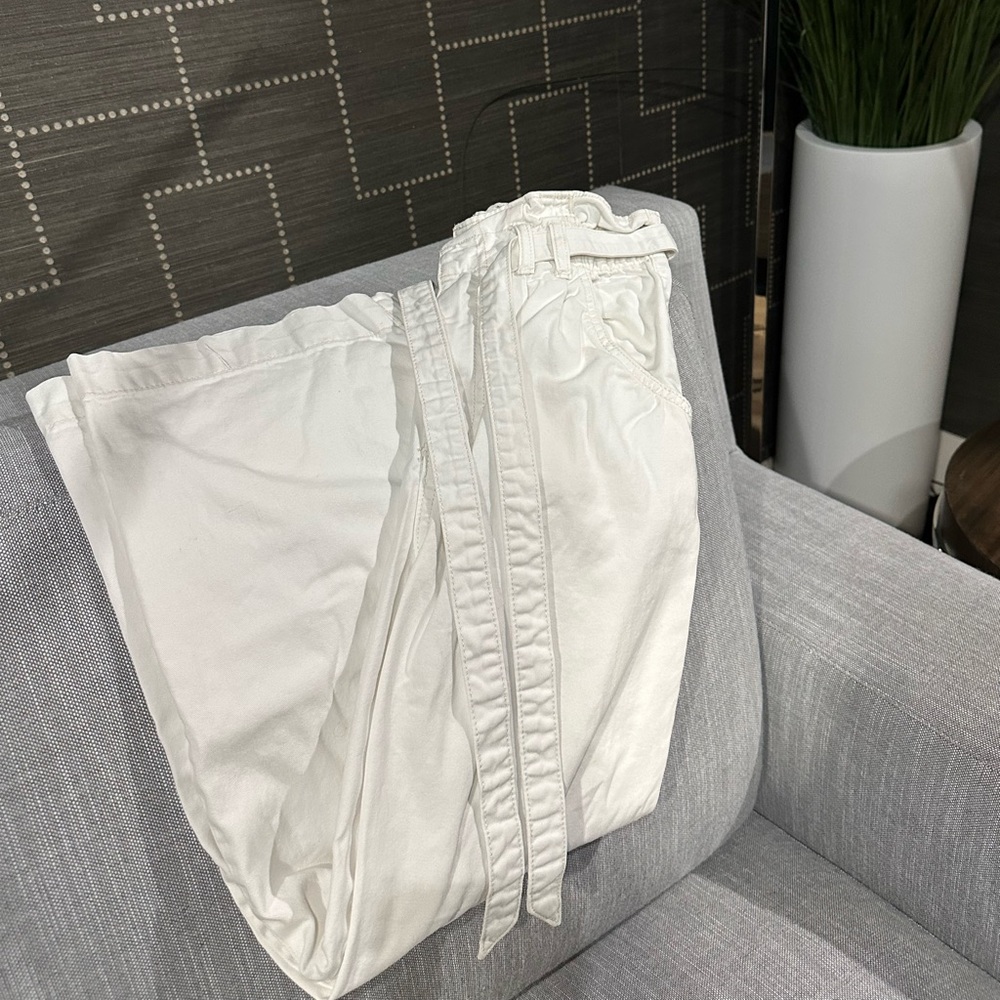 White Drawstring Pants - image 4